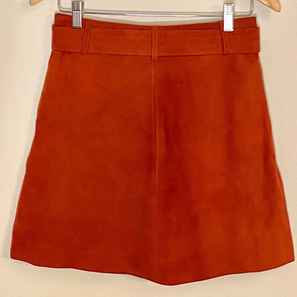 Joie Neida Leather Skirt in Desert Spice - Picture 3 of 8